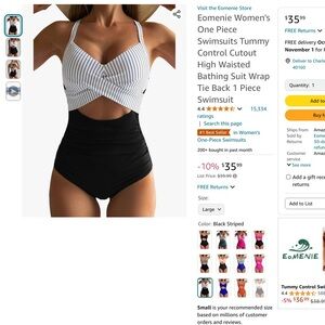 Women’s one piece swimsuit